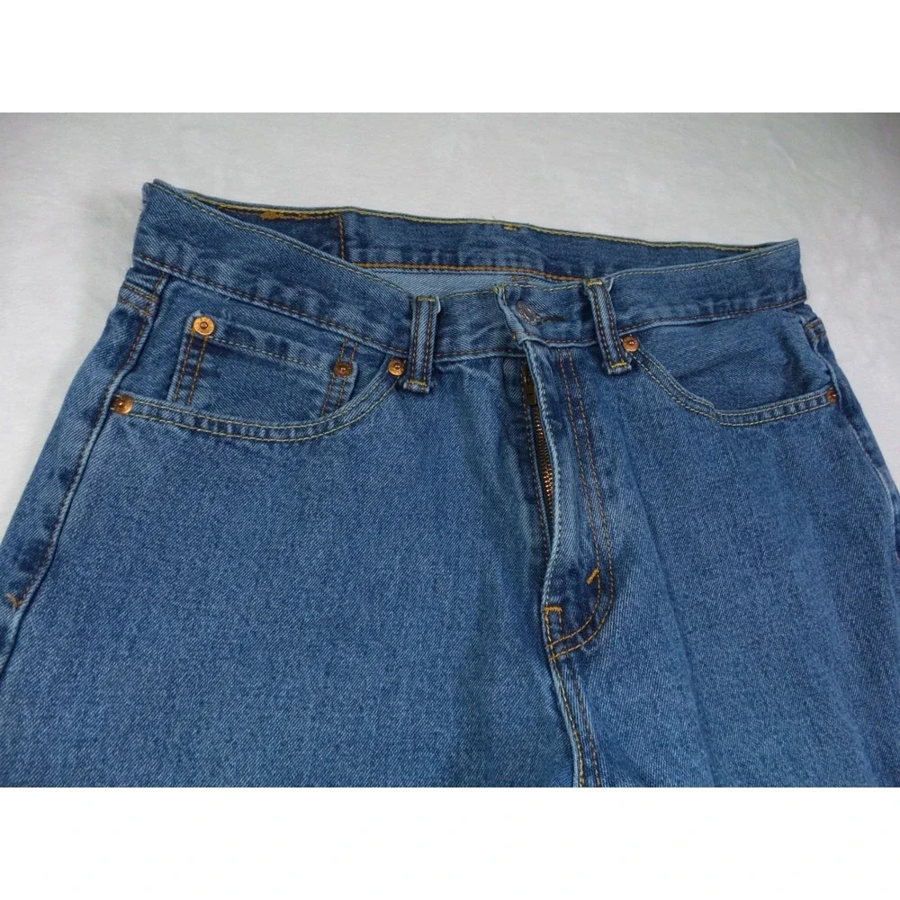 Levis 505 Mens Jeans 32 x 29 Blue Denim Straight Leg Regular Fit Mid Rise